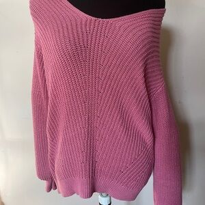 Old Navy Pink Off-Shoulder Sweater
